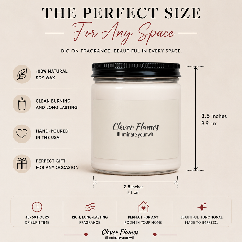 The America 250th Anniversary Scented Soy Candle by Printify is a 9oz white soy candle in a glass jar with black lid, patriotic label, hand-poured, 3.5" tall, burns 45–60 hrs—perfect for patriotic home décor.