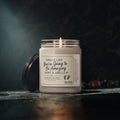 A glowing white candle from Printify, housed in a glass jar with a black lid resting nearby, features a label that reads: “You’re going to be amazing, Aunt & Uncle.” This charming Pregnancy Announcement for Aunt & Uncle Candle is the perfect Gift for baby reveal or pregnancy announcement, making it an ideal way to surprise your loved ones.